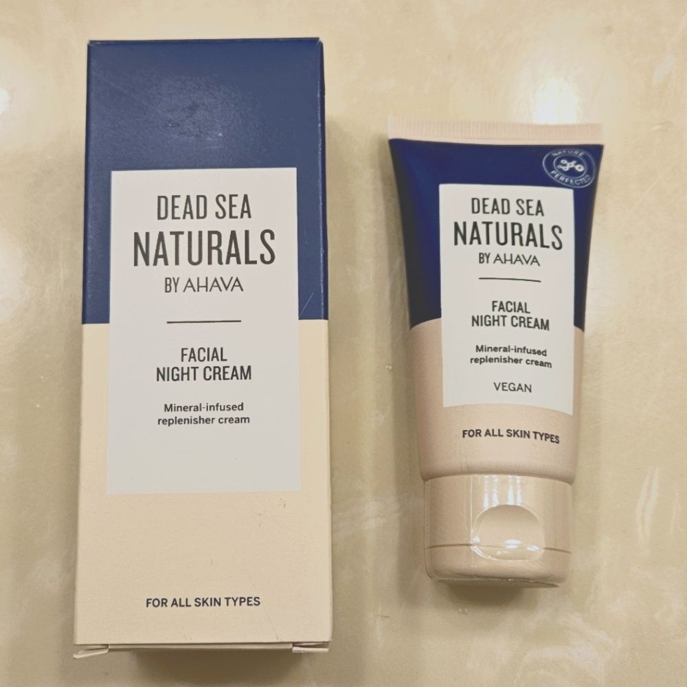 AHAVA Night Replenisher Dead Sea Facial Cream Mineral Infused Vegan 1.7 Fl.Oz